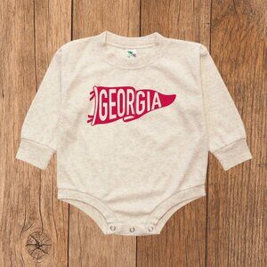 Retro Style Georgia Pennant Baby Bubble Romper